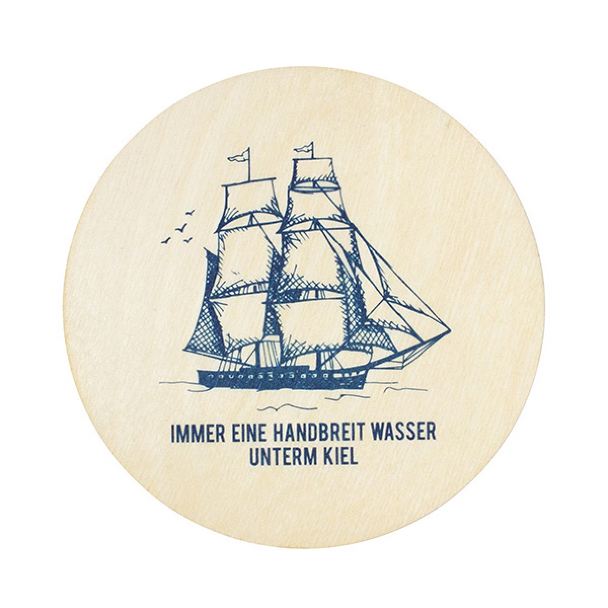 Bow & Hummingbird Untersetzer "Wasser unterm Kiel" (4 Stück)