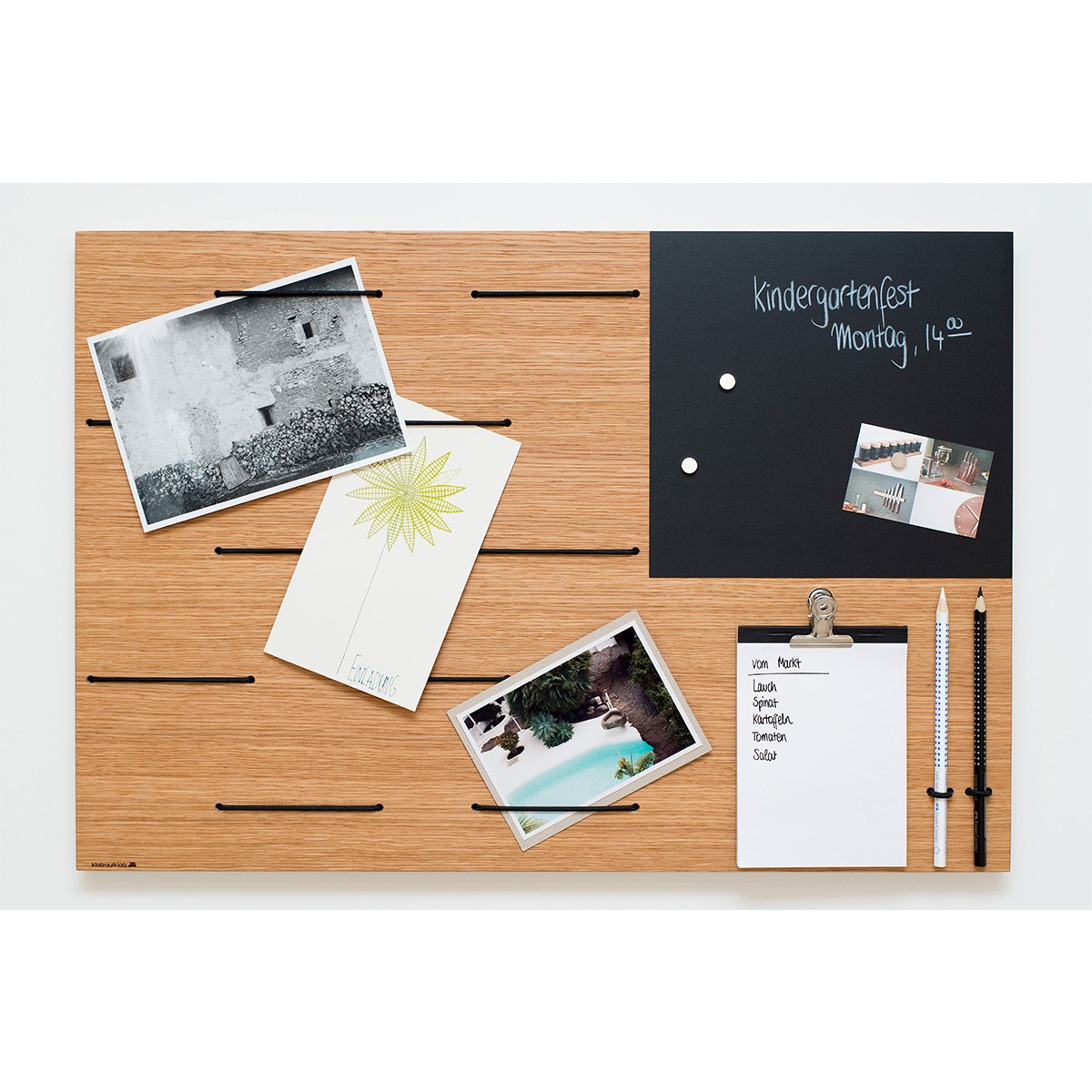 klotzaufklotz Memoboard Eiche