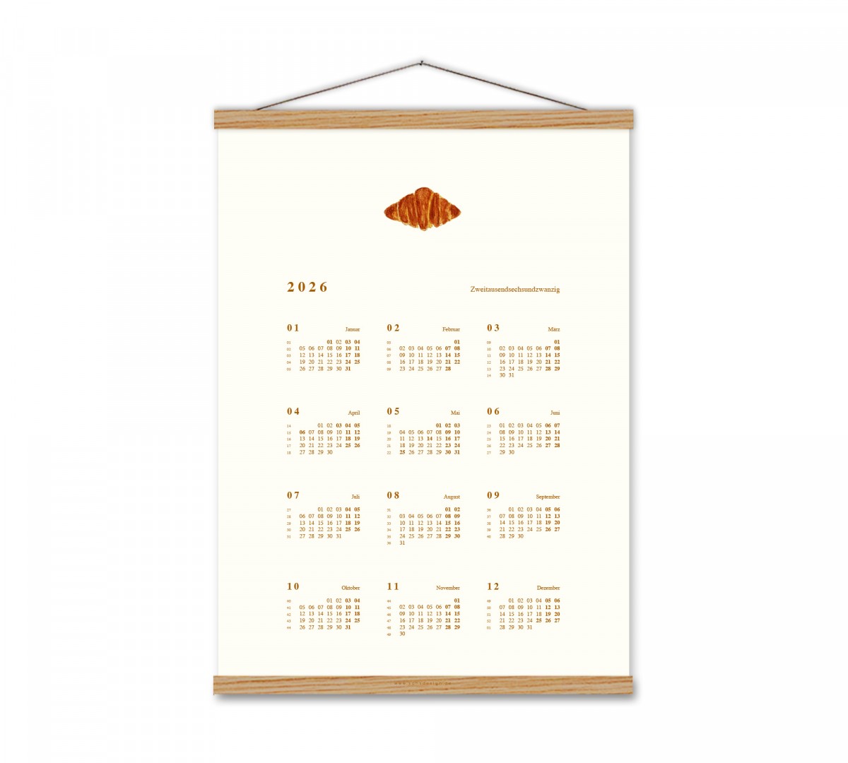 Kalender Croissant 2026 - SANS.