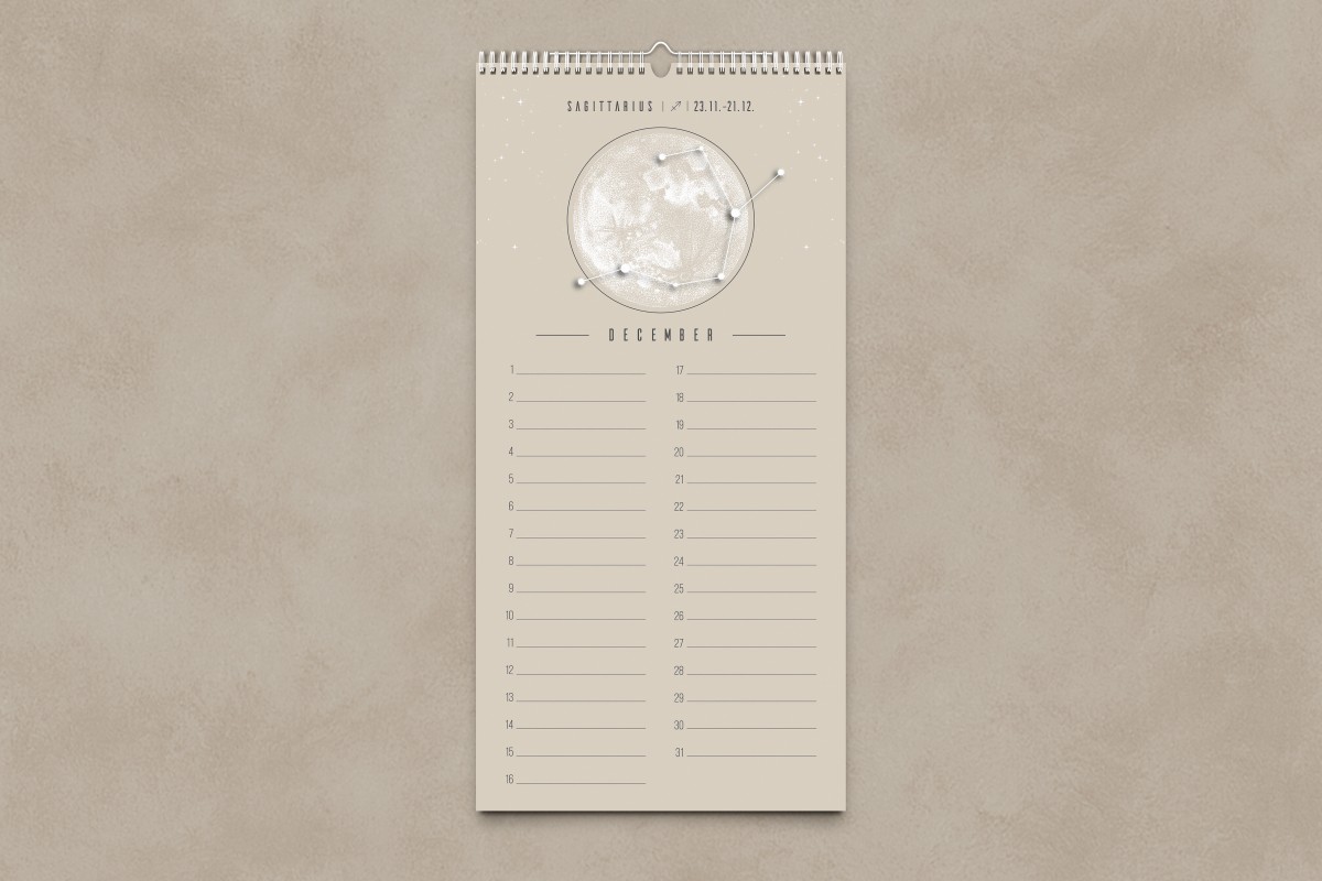 Ewiger Kalender Boho Beige // ShellyCreates
