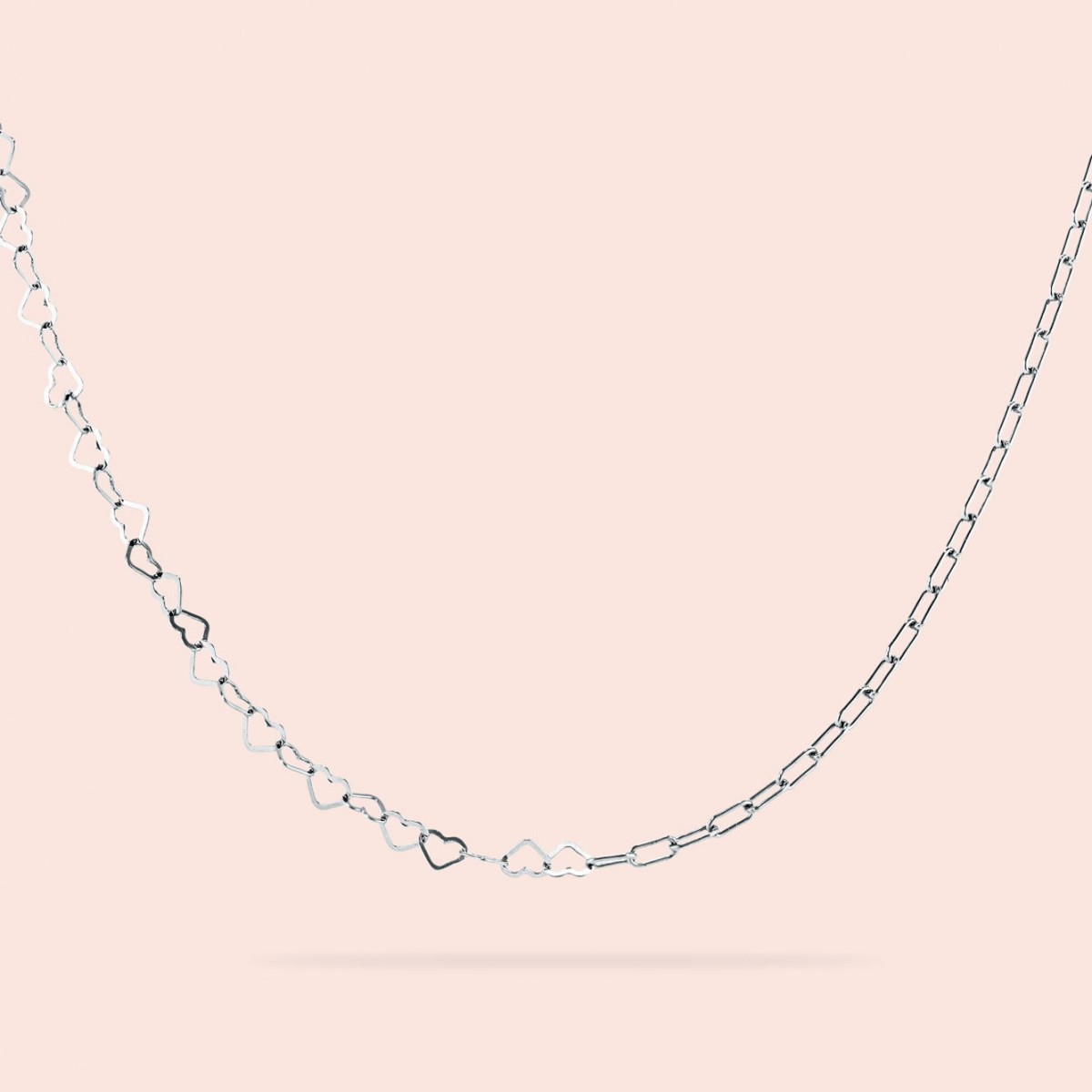 related by objects - just hearts necklace - 925 Sterlingsilber weiß rhodiniert