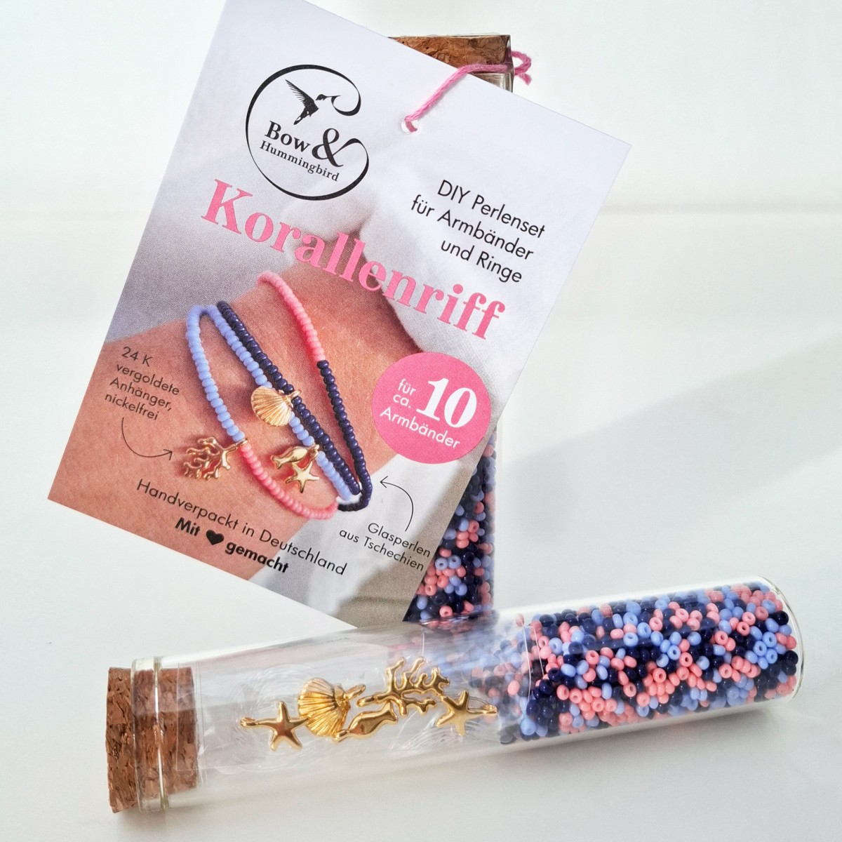 Bow & Hummingbird DIY Perlenset für Armbänder und Ringe - Korallenriff