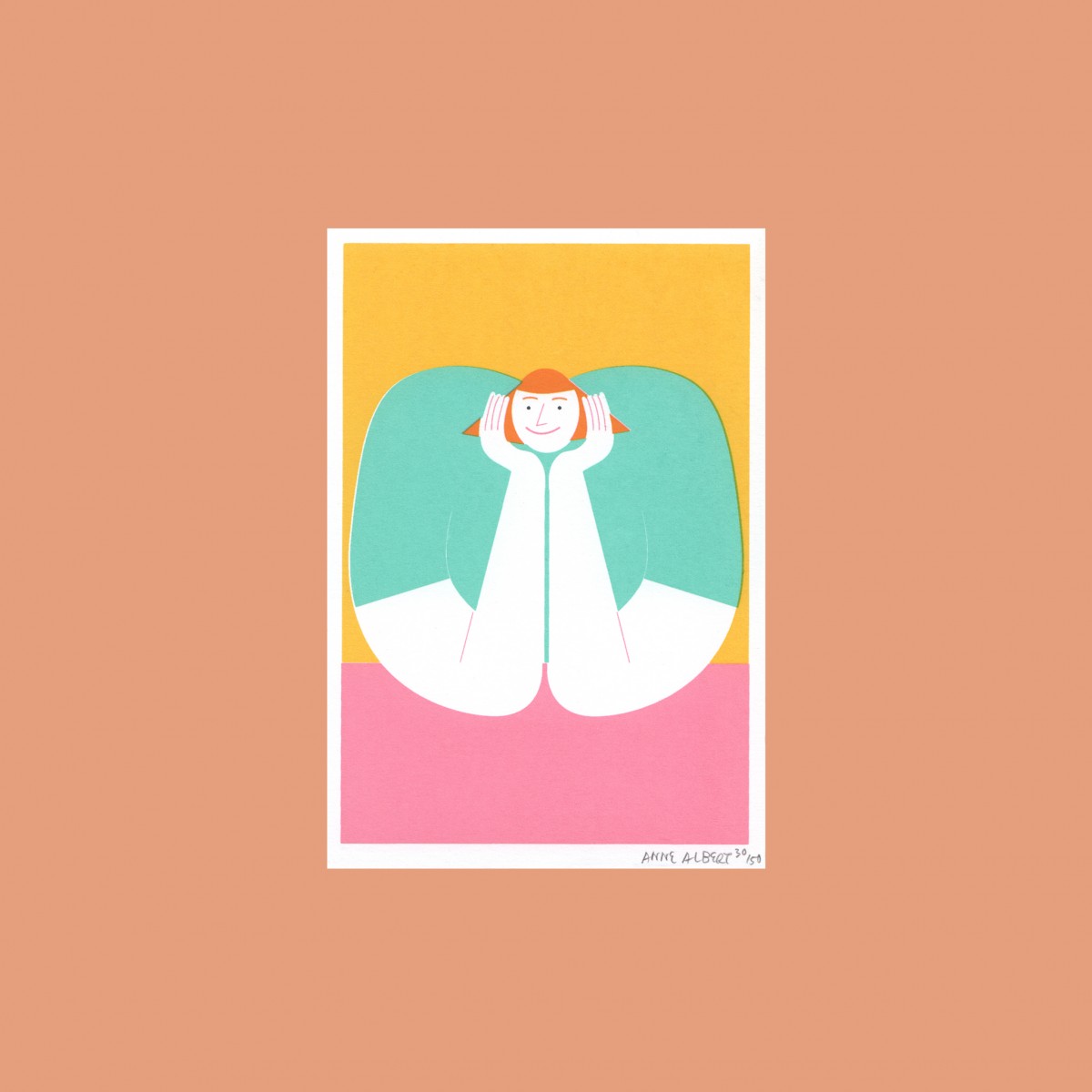 Anne Albert – Smile_mini – Siebdruck (8,6 x 12,4 cm)