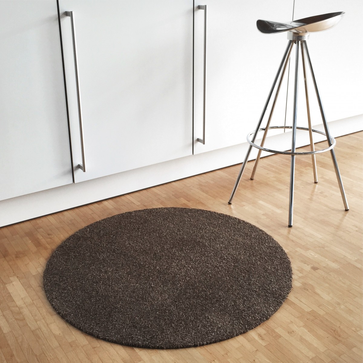 Keilbach Fußmatte point ø85cm, nur 9 mm dick, rutschsicherer und strapazierfähiger PVC-Rücken, UV-beständige Polyamid Faser 