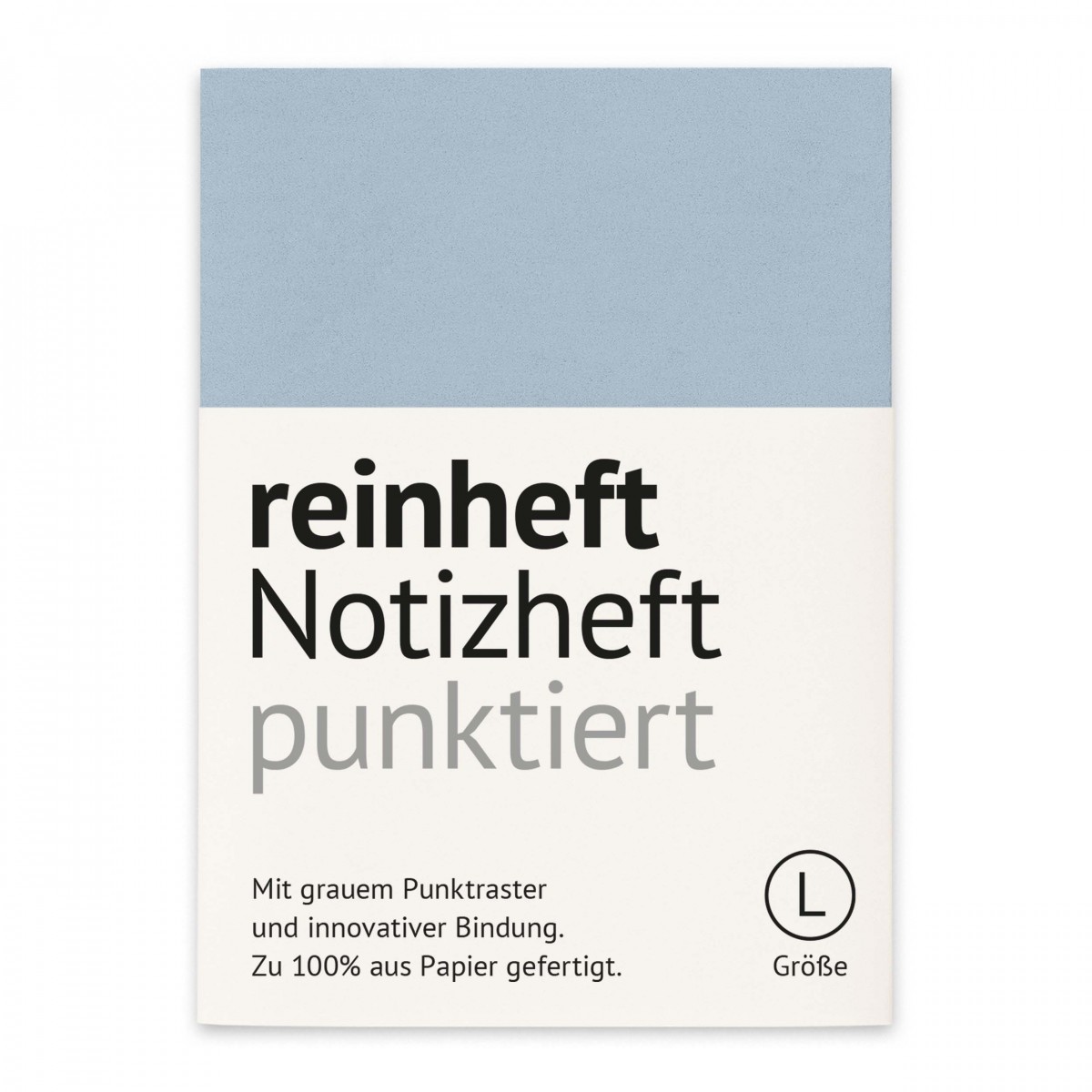 reinheft Notizheft mit Punktraster, Softcover Umschlag aus Führerscheinpapier, Größe L