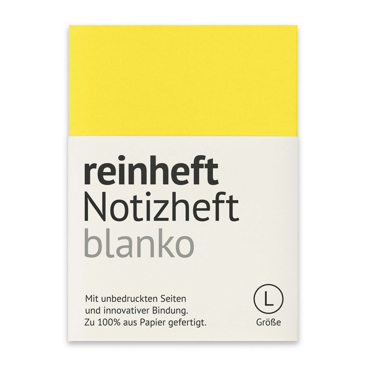 reinheft Notizheft blanko, Softcover Umschlag aus Führerscheinpapier, Größe L