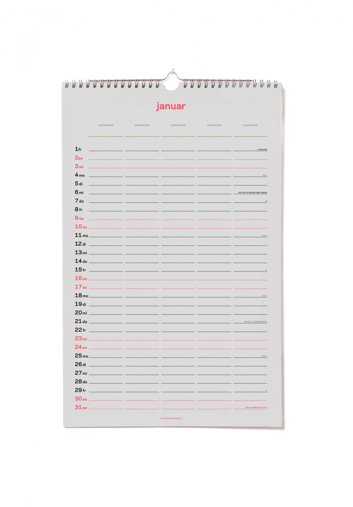 zweitausend&siebenundzwanzig - Familienkalender 2027