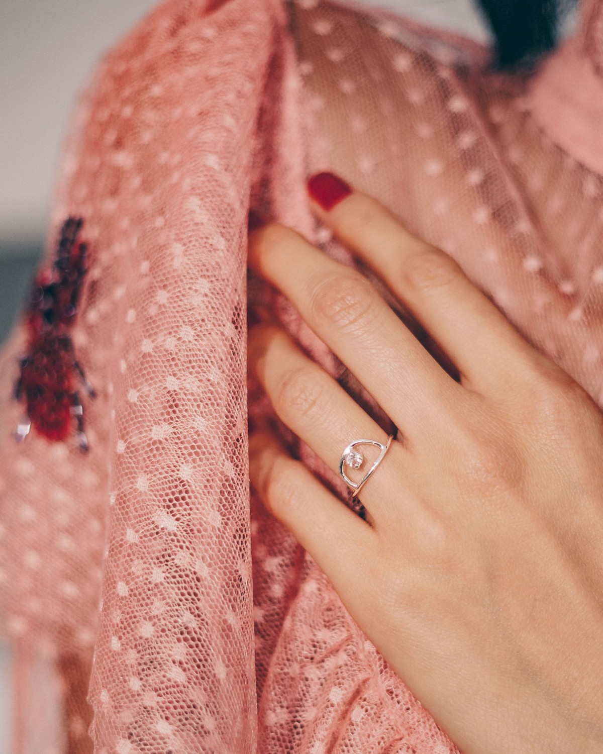 iloveblossom ICE DROP RING // silber