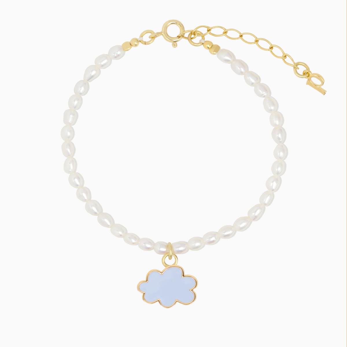 Wolken Süßwasserperlen-Armband aus Gold Vermeil | Paeoni Colors