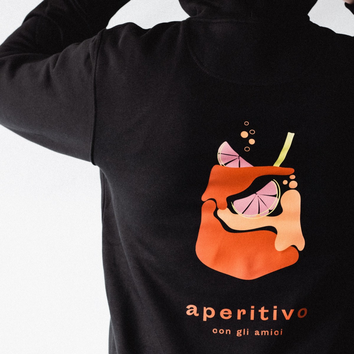 sunday aperitivo club hoody - schwarz - larrys fashion