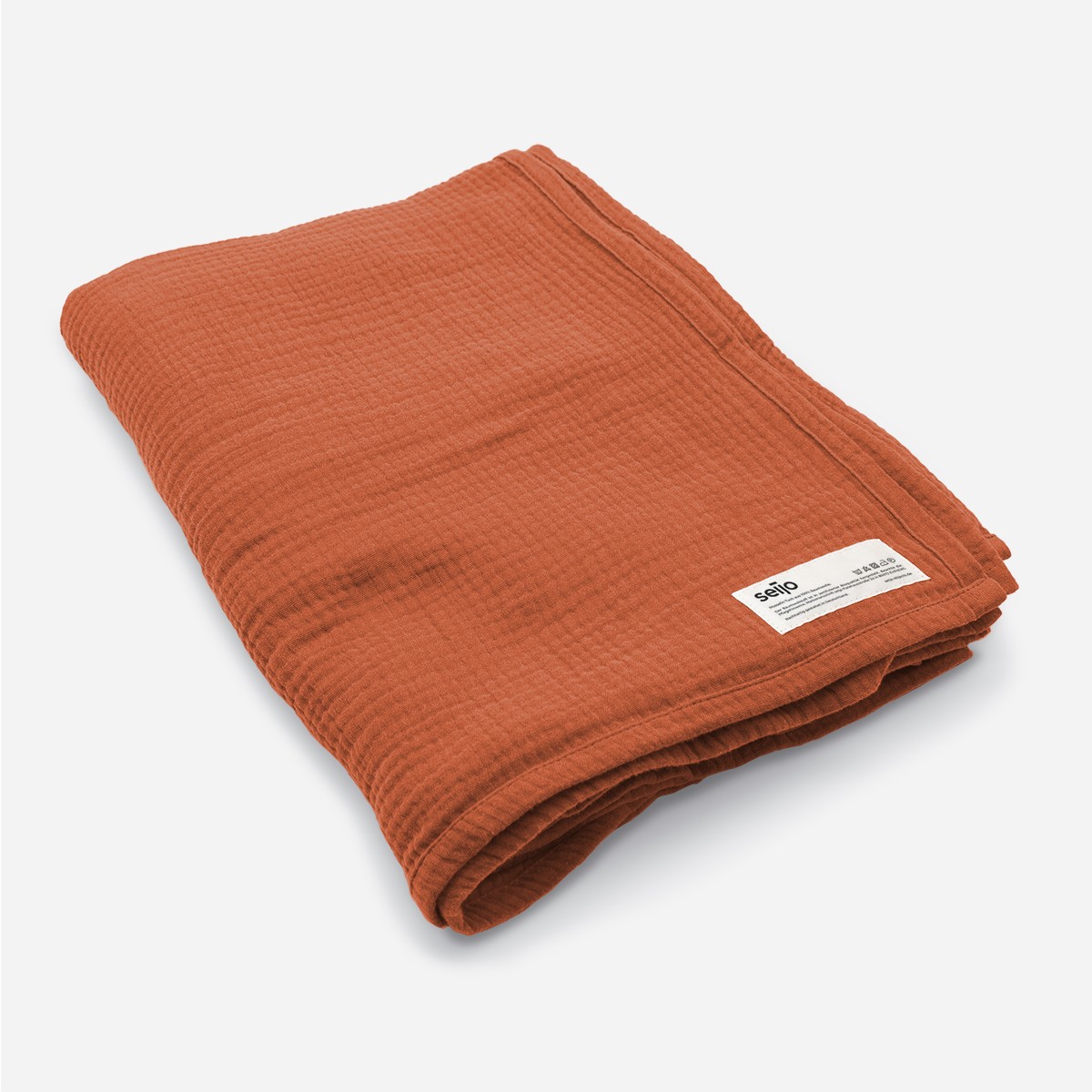 seijo | Musselin Tuch | rost | 180 x 130 cm | Decke