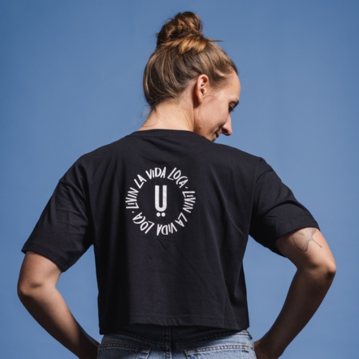 DRUCK STÜCK T-Shirt VIDA LOCA cropped