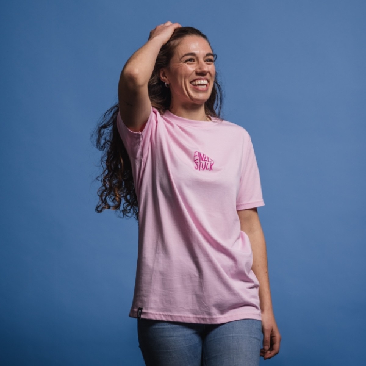 DRUCK STÜCK T-Shirt EINZELSTÜCK unisex Puderrosa