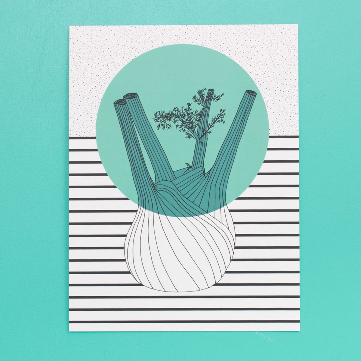 polypodium / Print - Fenchel - 15 cm x 20 cm - A5