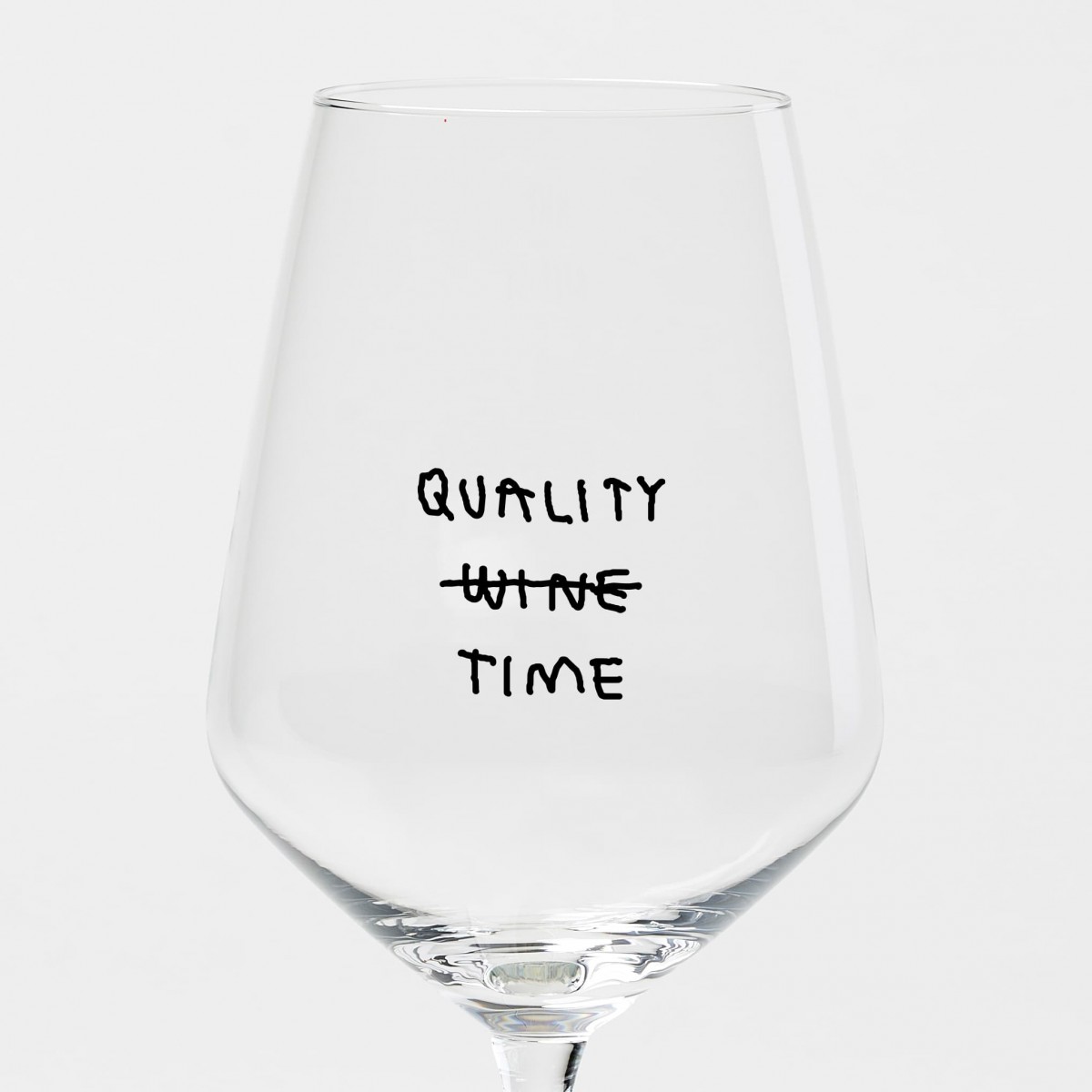 "Quality Time" Weinglas by Johanna Schwarzer × selekkt