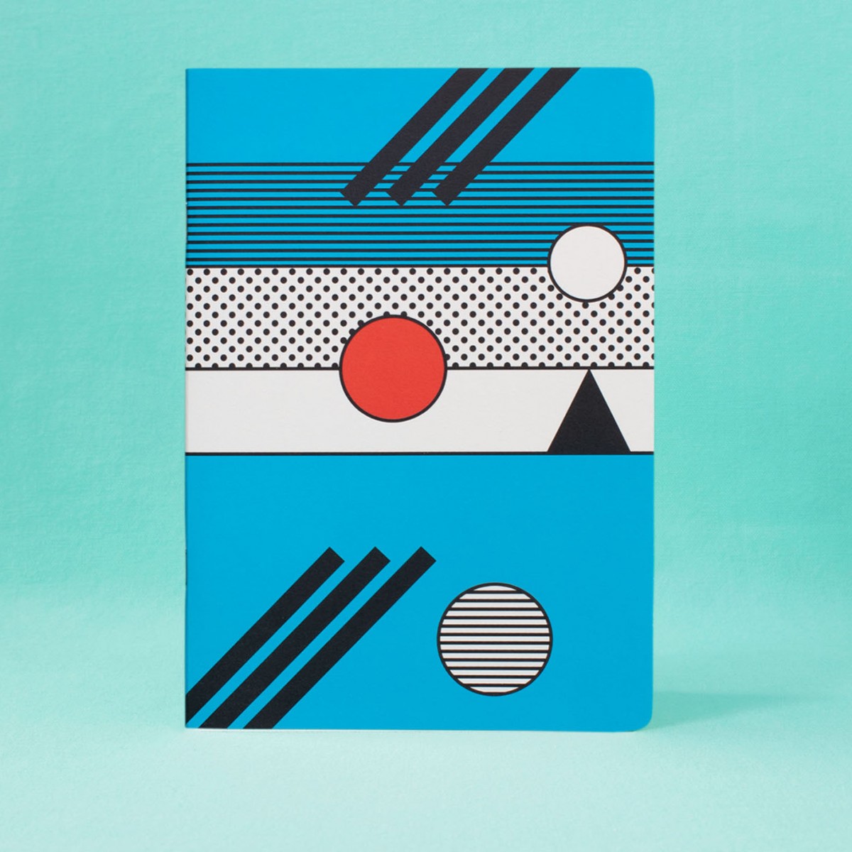 polypodium / Notizheft - A5 - I ♥ Memphis / blue