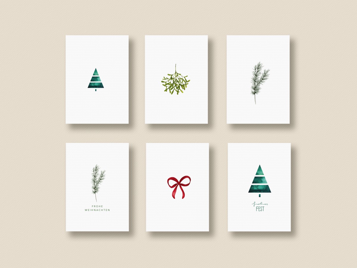 Weihnachtskarten Set 2 - SANS.
