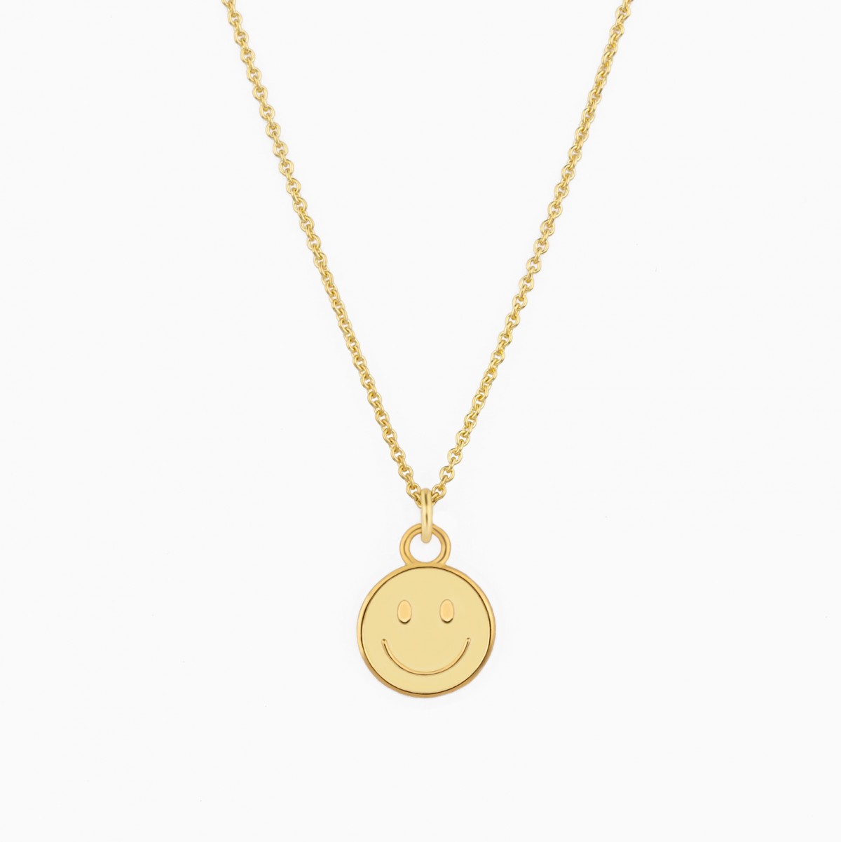 Smiley Halskette aus Gold Vermeil | Paeoni Colors 