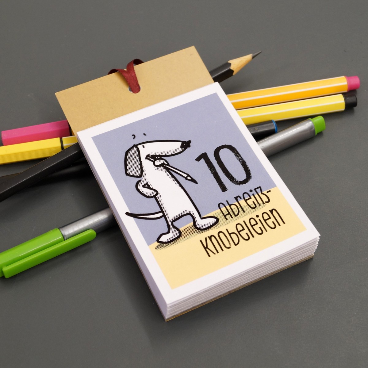 Rätselblock mit 10 Abreißknobeleien / kleines Geschenk, Mitbringsel // sperlingB.design
