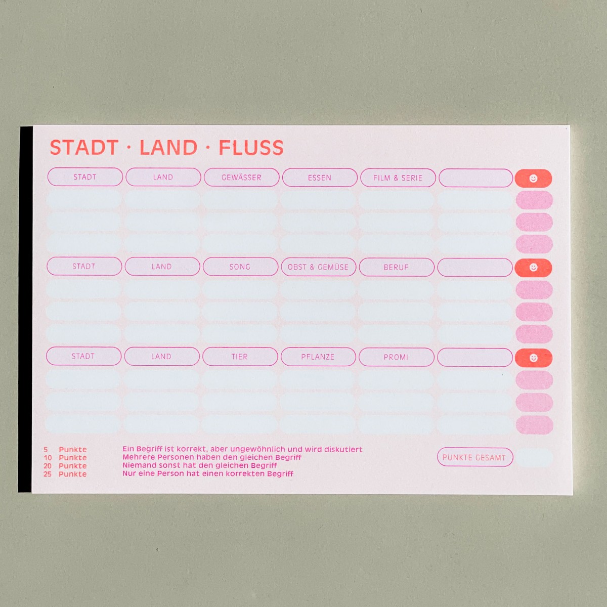 Stadt Land Fluss Abreißblock – HERR & FRAU RIO