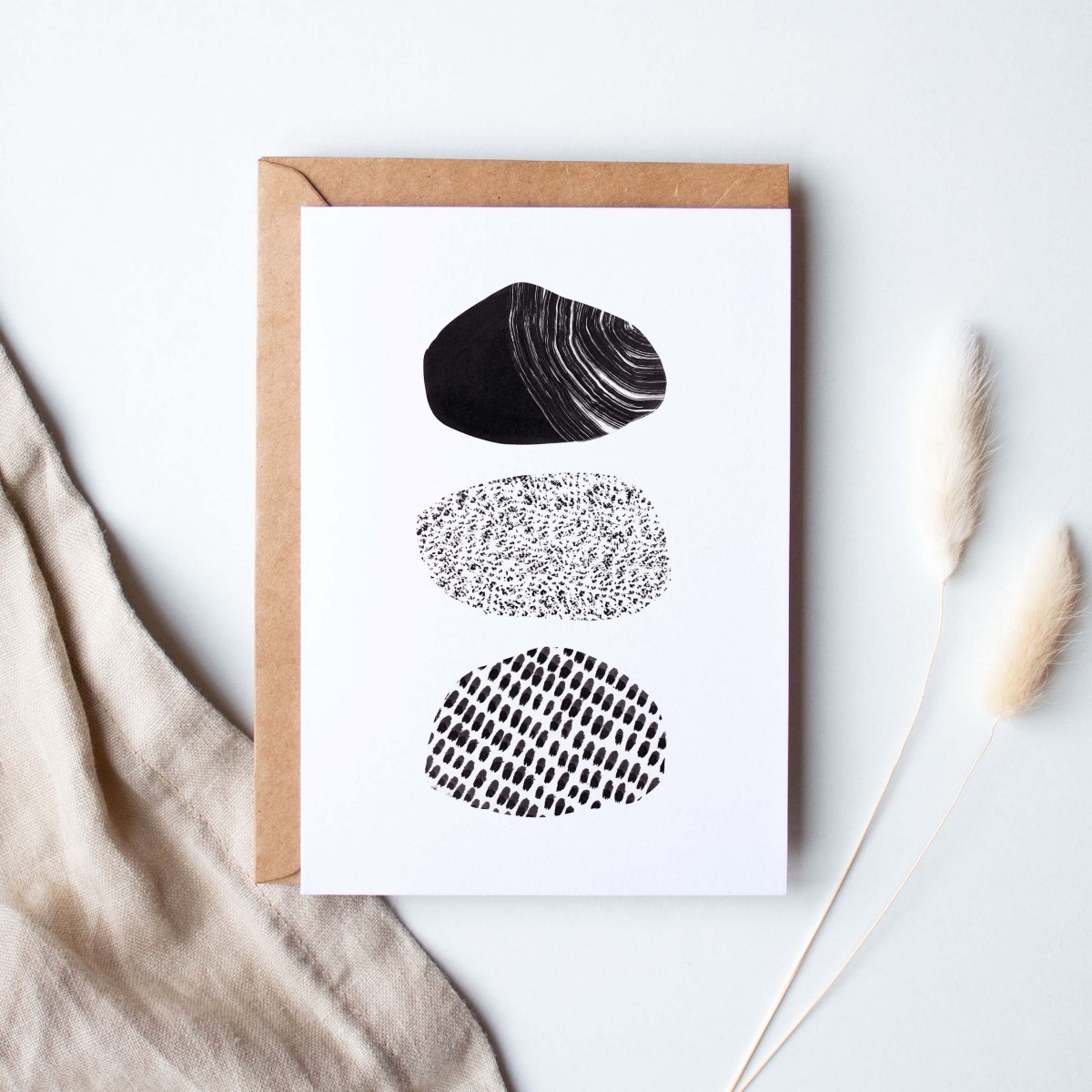Paperlandscape | Faltkarte | Gestapelte Felsen | abstrakt