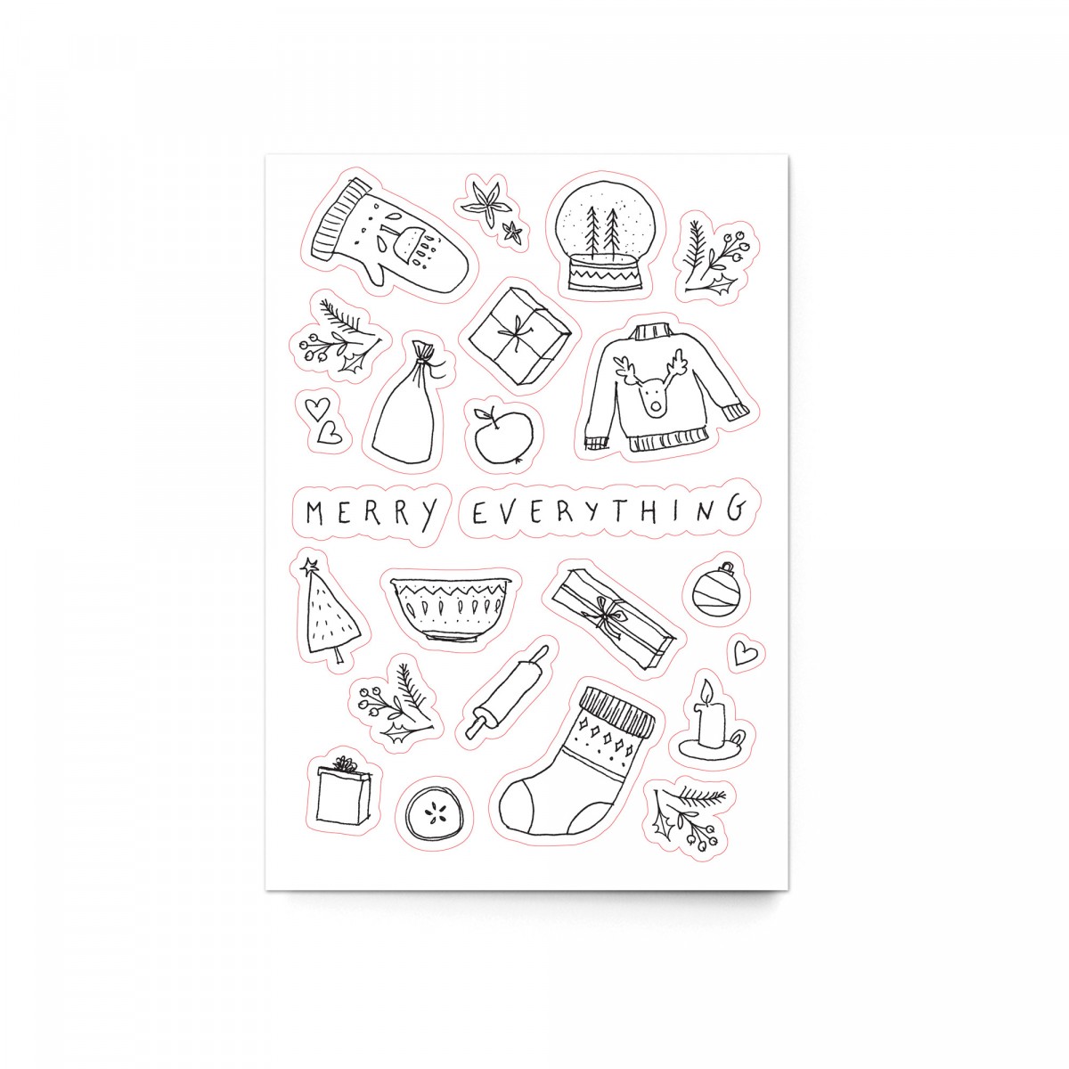 Stickerbogen A6 “Merry Everything”