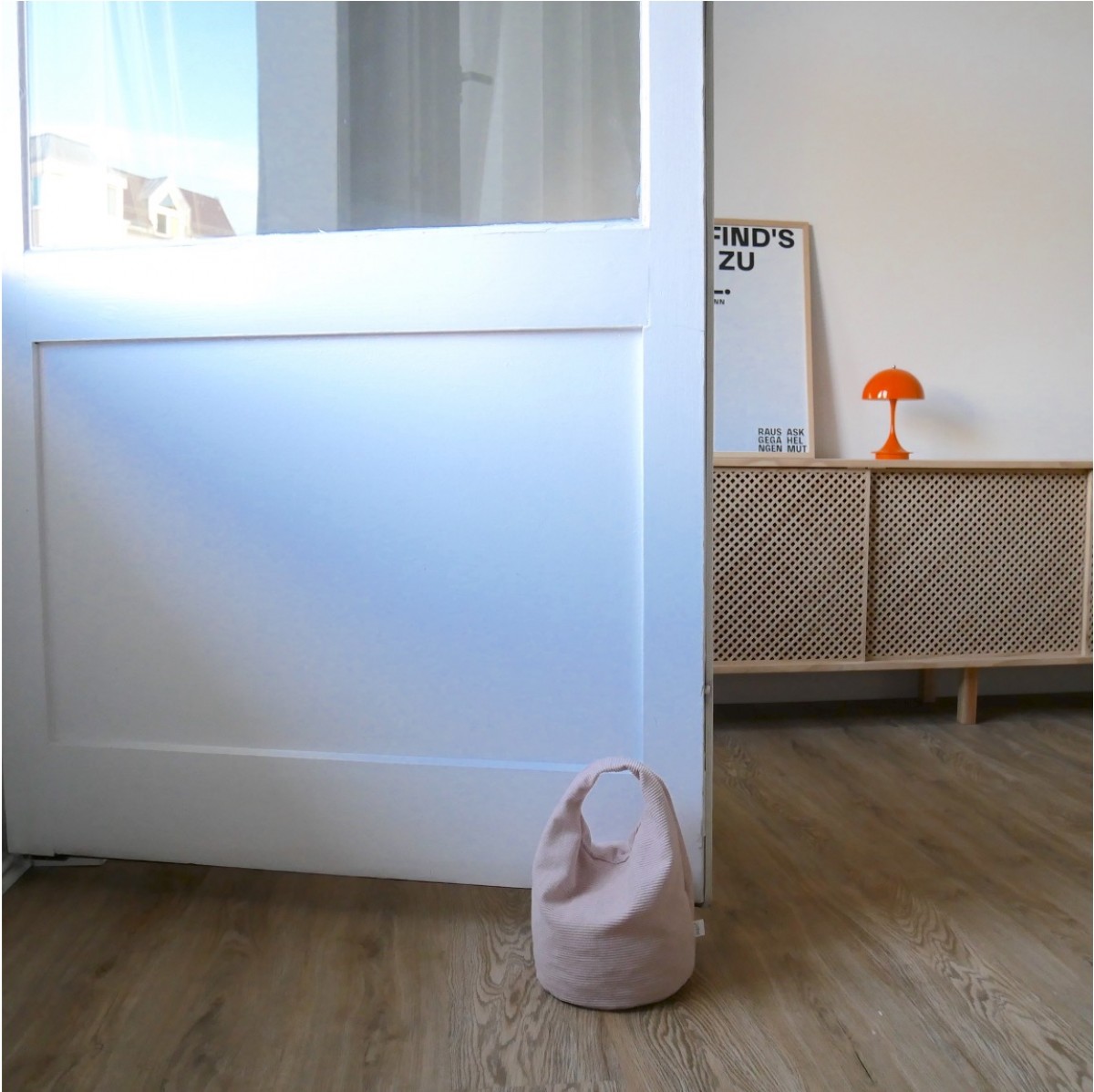 Türstopper rosa "Cotton Candy Cordulino" mit waschbarem Bezug von stop!t