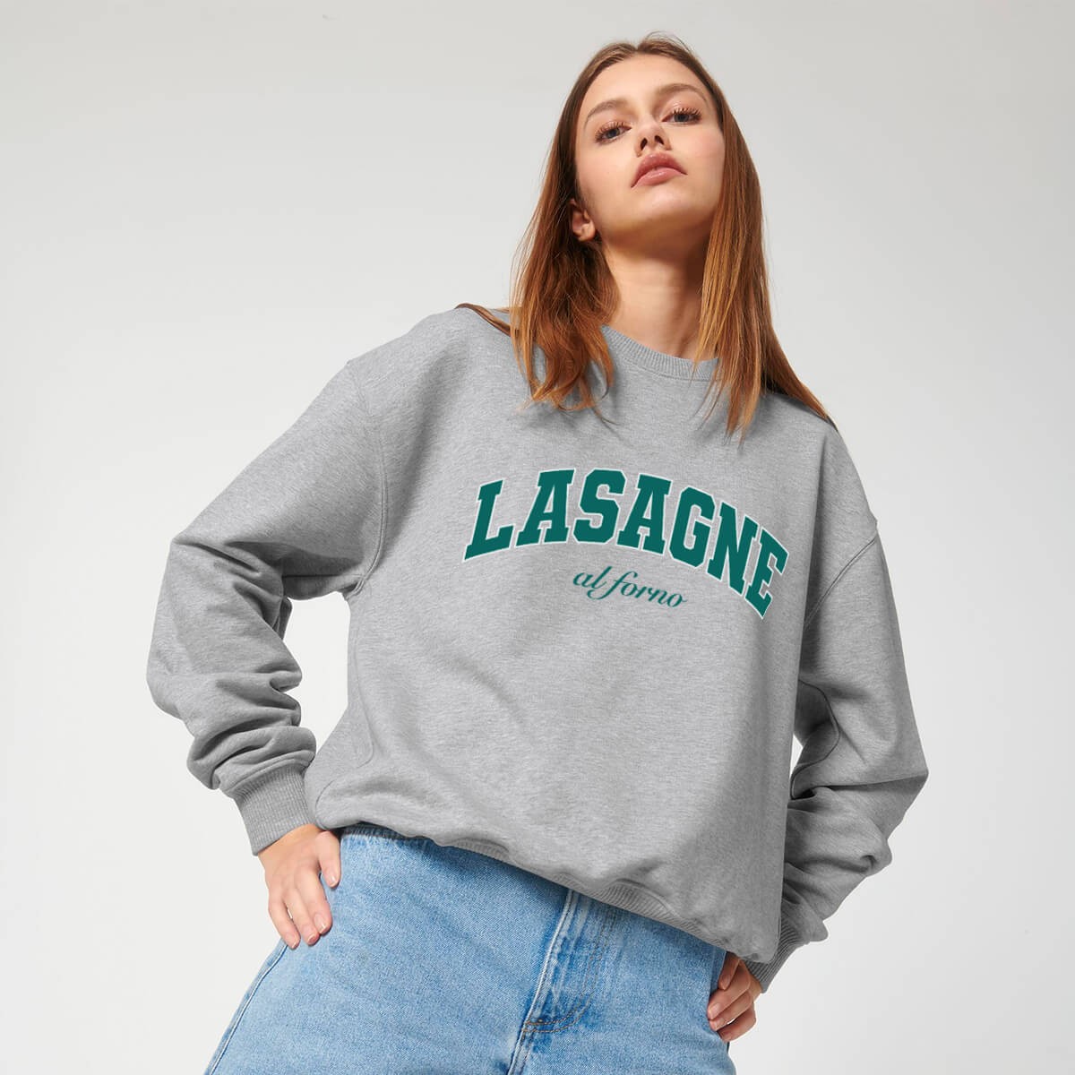 Lasagne al forno Pullover (unisex), grau – studio ciao