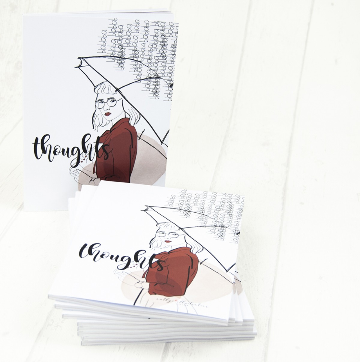 nathys_illustration - DIN A5 Notizbuch "thoughts"