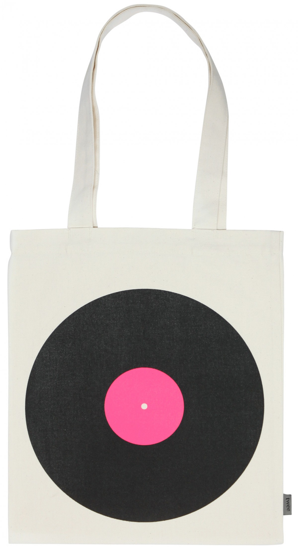 twee . VINYL NEON PINK . Bio-Baumwolltasche