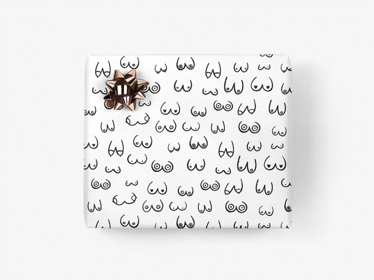 typealive / Geschenkpapier / Busenfreunde (gefaltet)