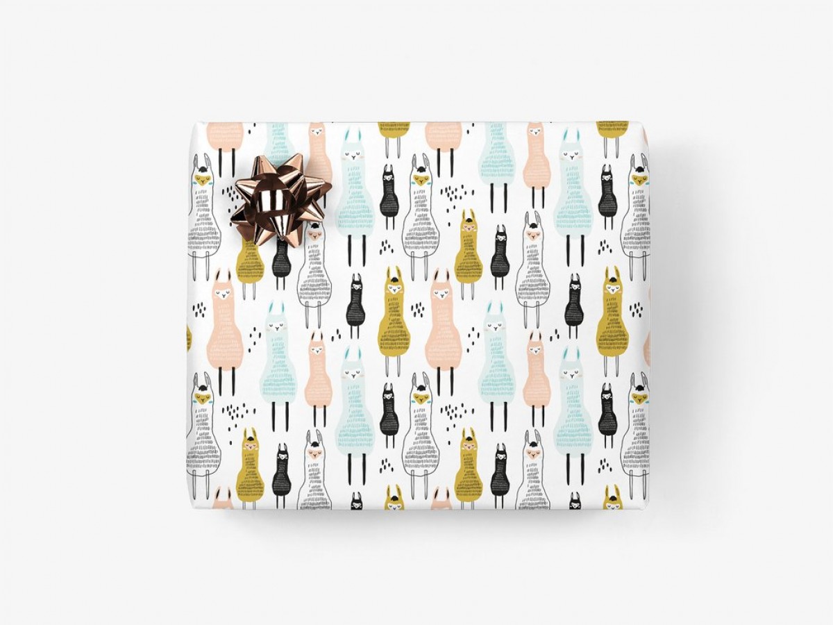 typealive / Geschenkpapier / Lama Wrap (gefaltet)