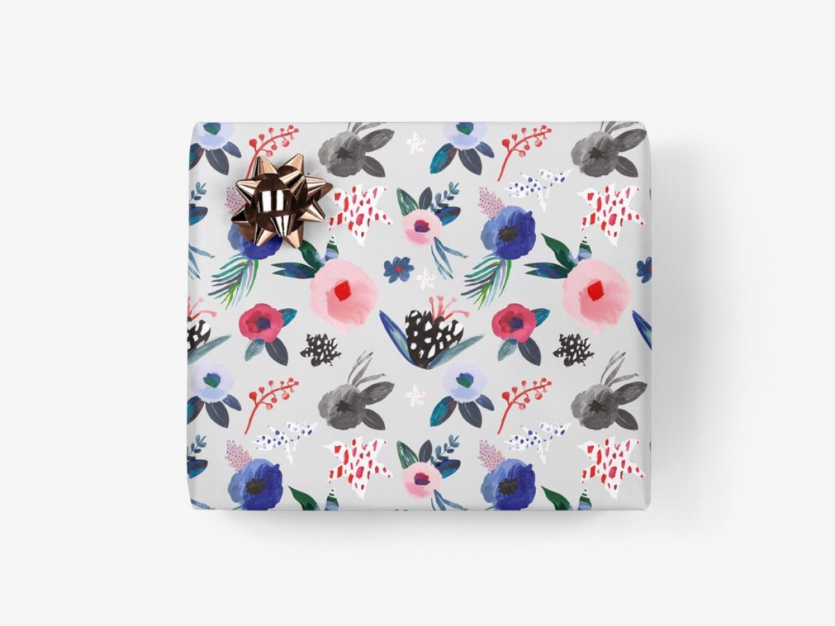 typealive / Geschenkpapier / Scandi Bloom (gefaltet)