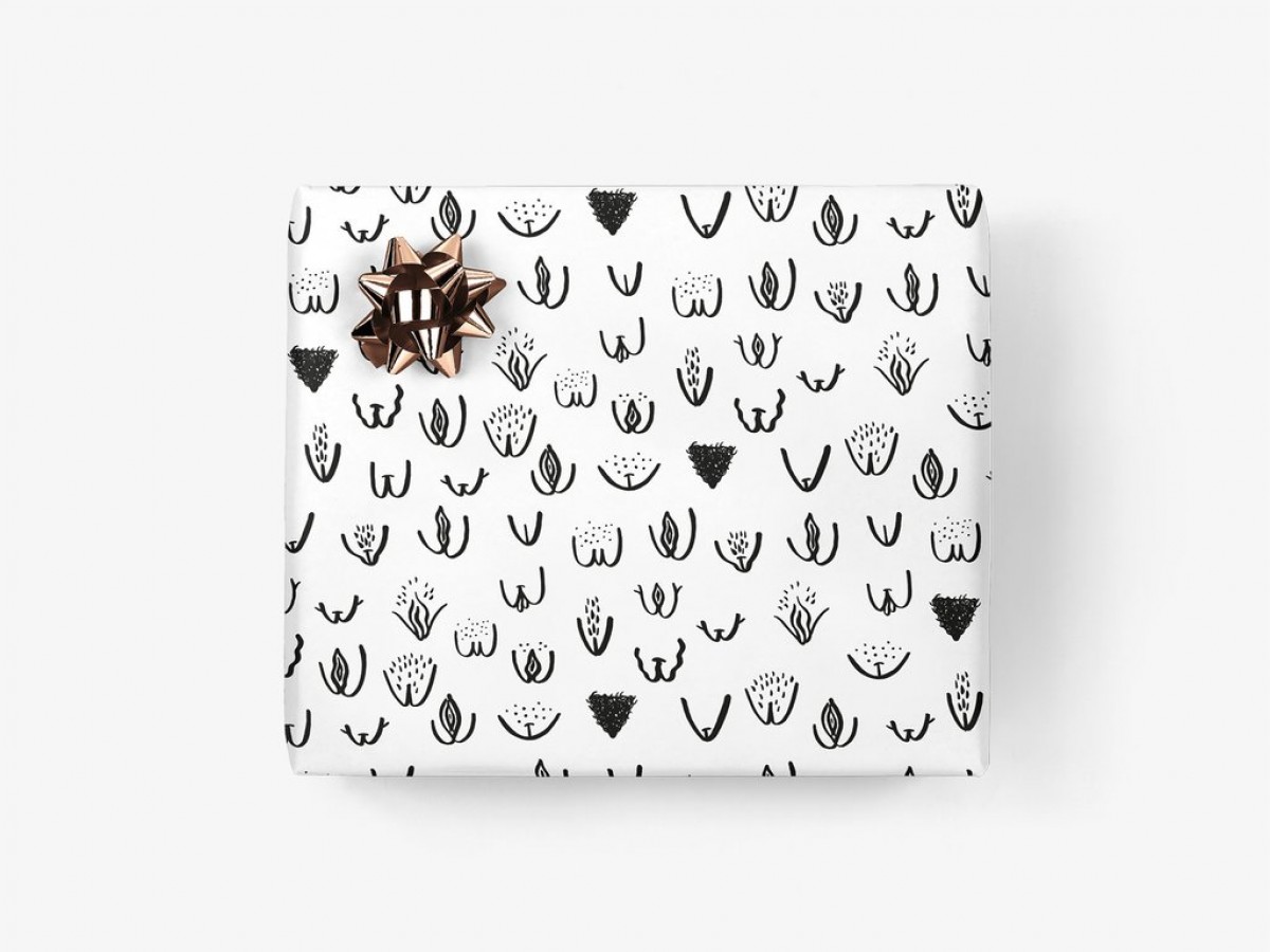 typealive / Geschenkpapier / Vulvarines (gefaltet)