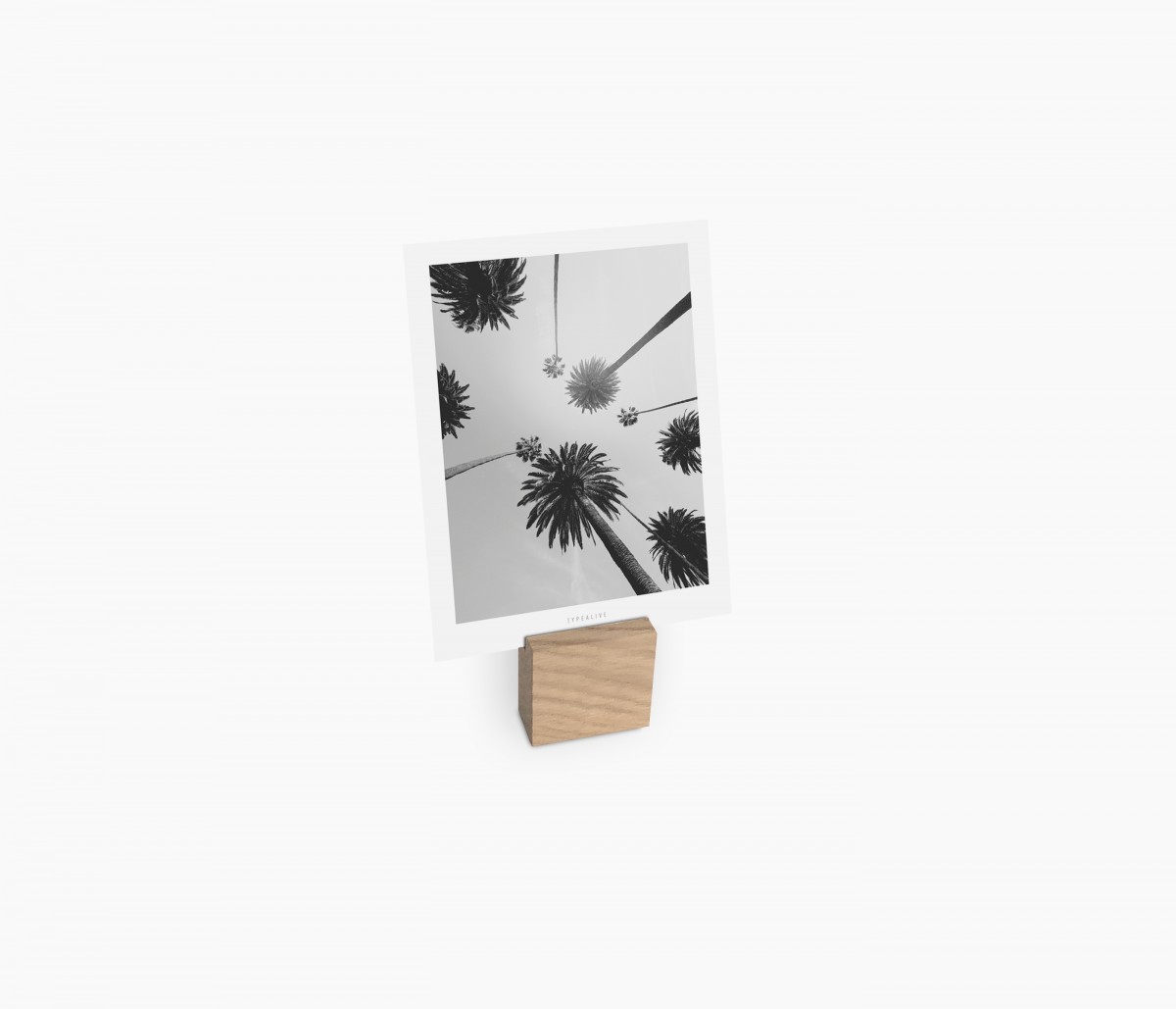 typealive / Postkartenhalter aus Eiche "S"