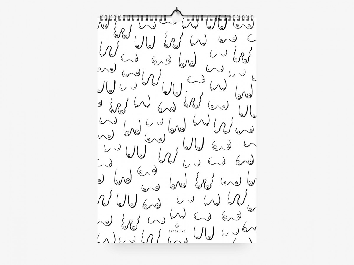 typealive / Wandkalender DIN A4 oder DIN A3  / Busenfreunde