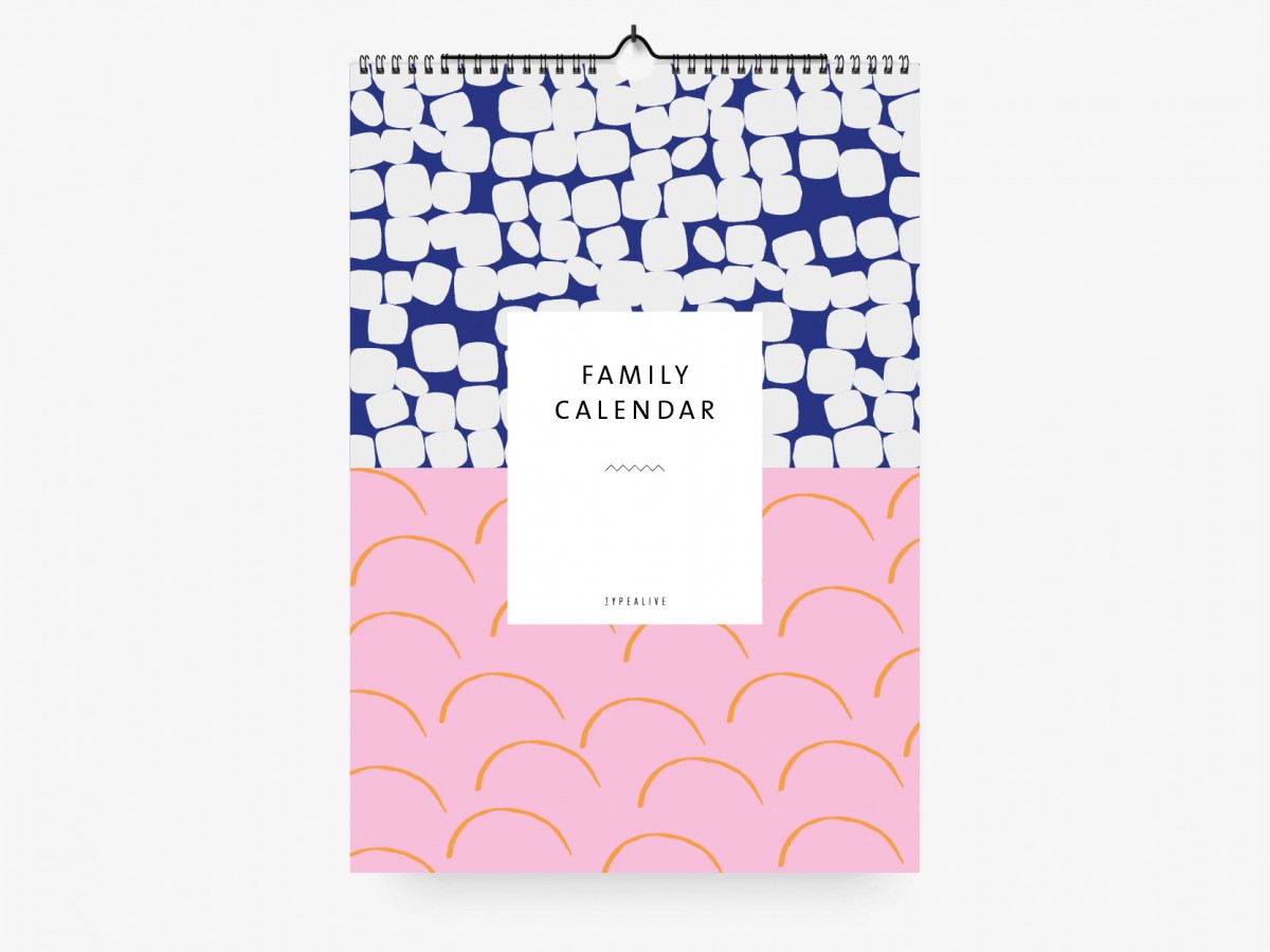 typealive / Familienkalender DIN A3 / Pattern
