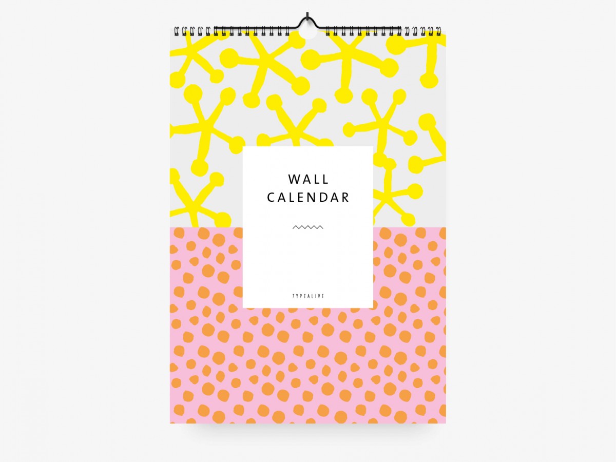 typealive / Wandkalender DIN A4 / Pattern