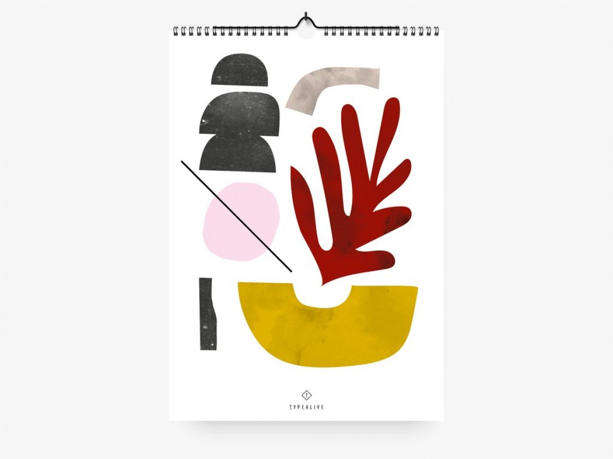 typealive / Wandkalender DIN A3 / Scandi