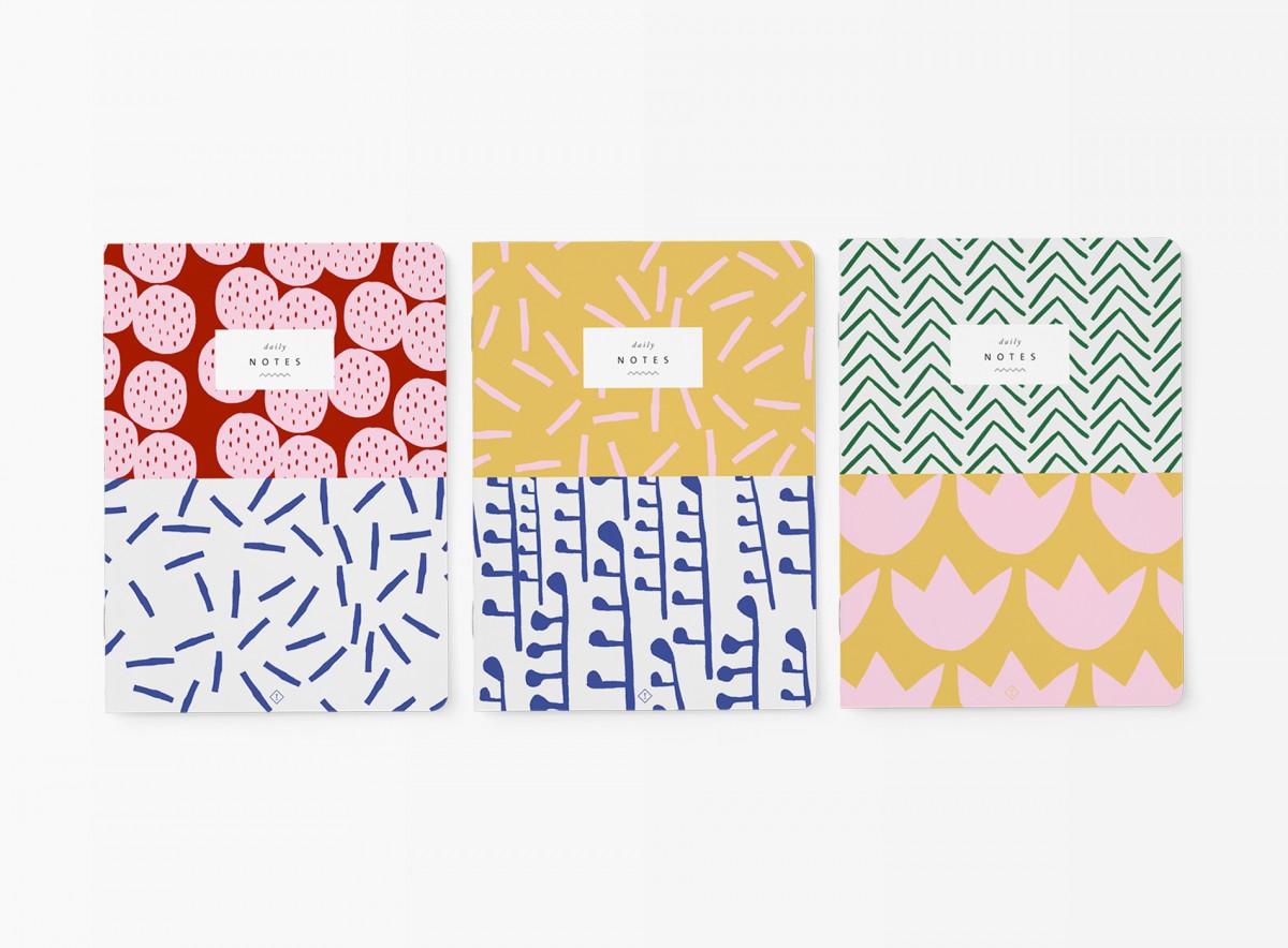 typealive / Notizhefte 3er-Set / Pattern