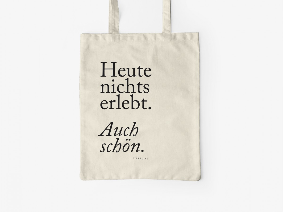 typealive / Baumwolltasche / Auch Schön