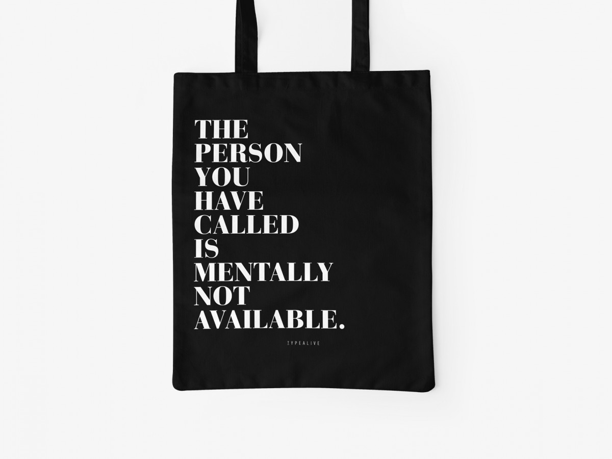 typealive / Baumwolltasche / Available / Schwarz
