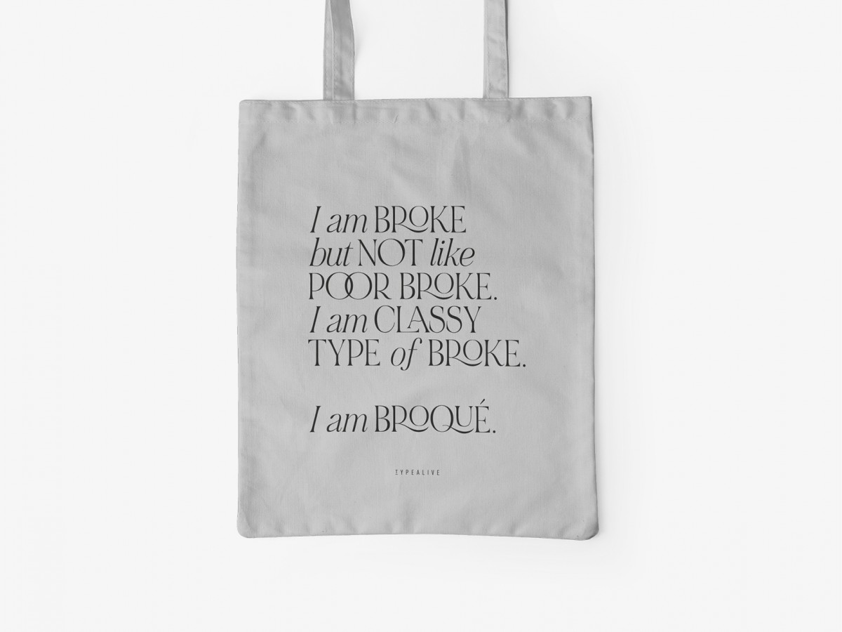 typealive / Baumwolltasche / Broqué