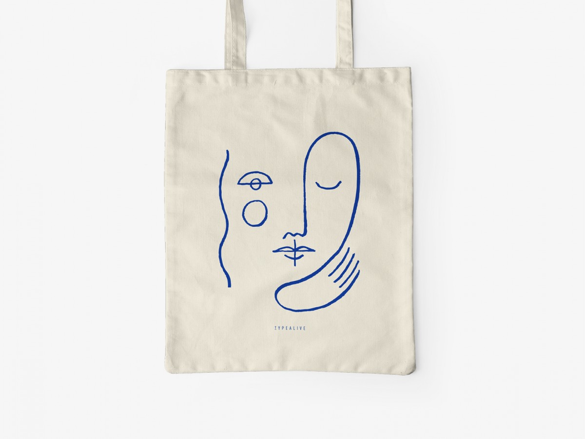 typealive / Baumwolltasche / Faces 