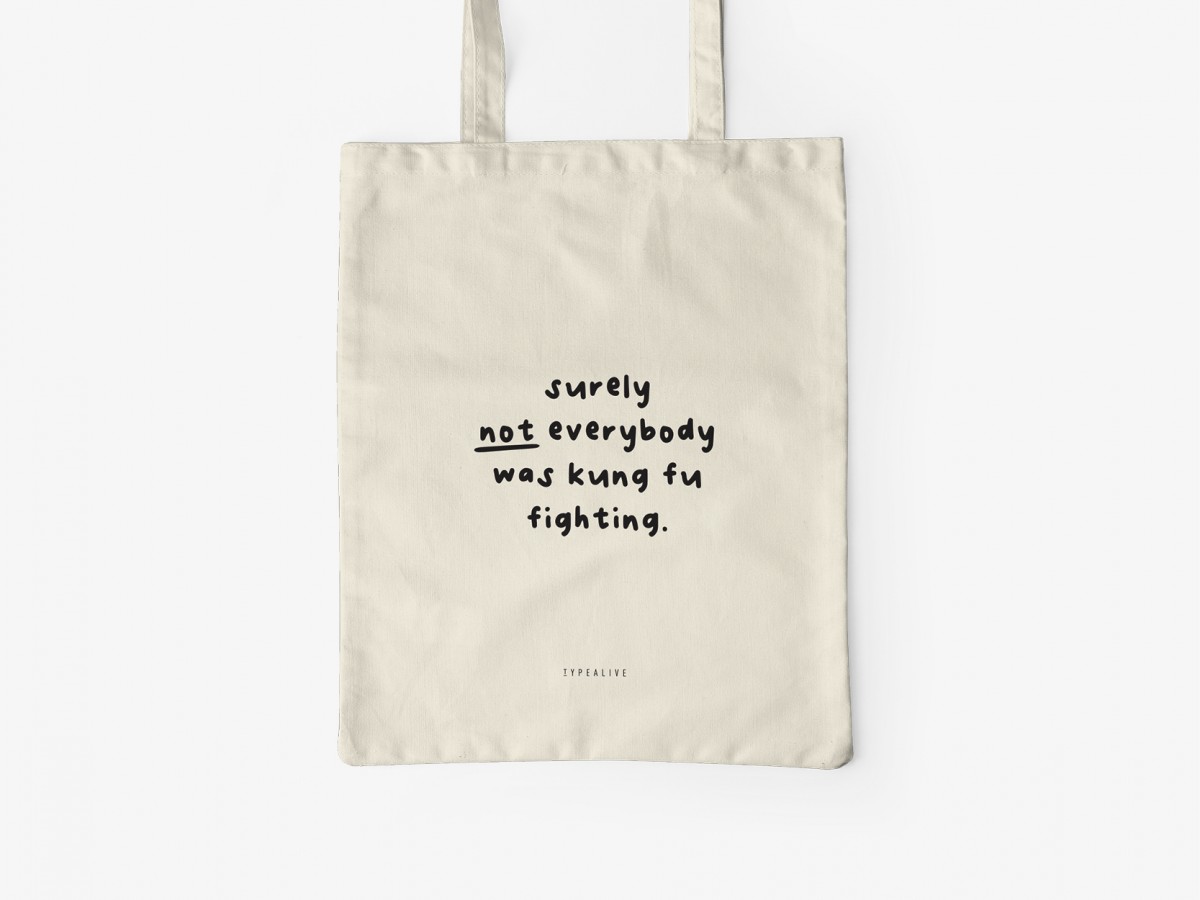 typealive / Baumwolltasche / Kung Fu Fighting