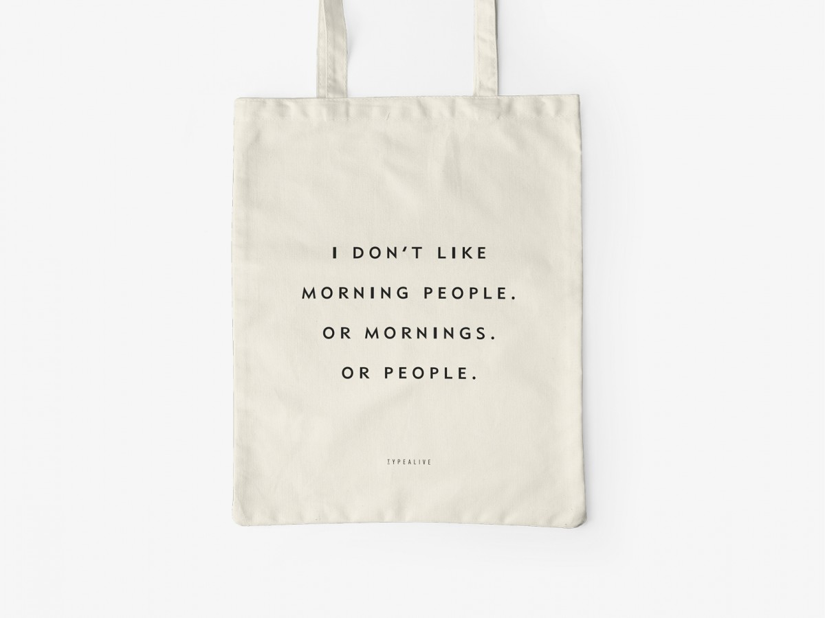 typealive / Baumwolltasche / Morning People
