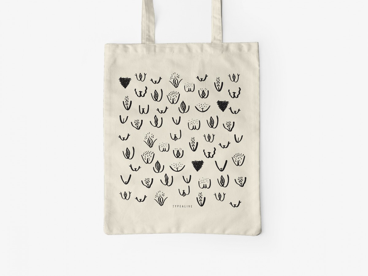 typealive / Baumwolltasche / Vulvarines  / Natur