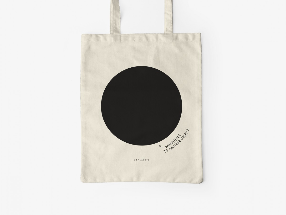 typealive / Baumwolltasche / Wormhole