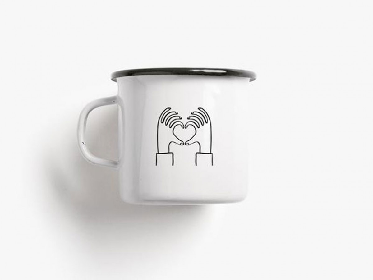 typealive / Emaillebecher Tasse / Love You A Latte