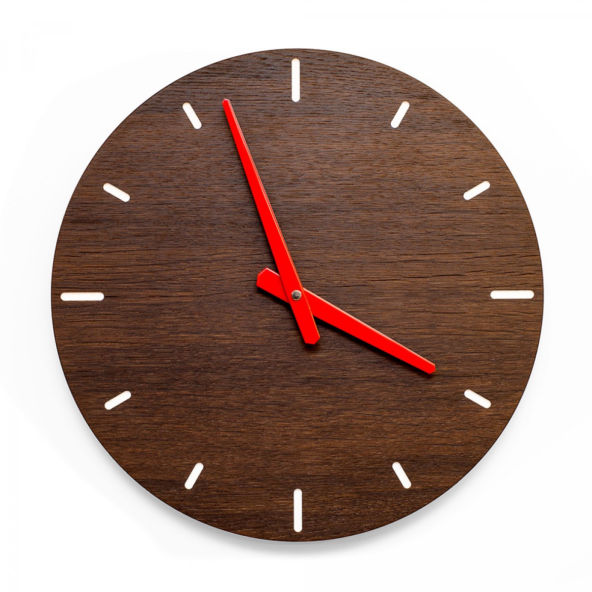 klotzaufklotz Wanduhr Holz (Räuchereiche)